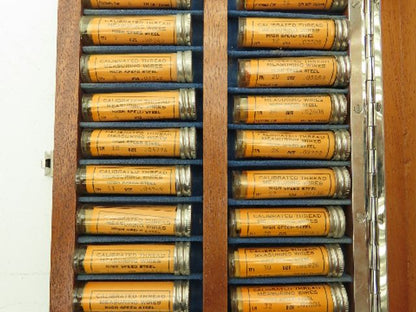Besly Welles 20HS Thread Measuring Wire Set 6-36 TPI 60° HSS 20 Sizes with Case