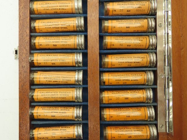 Besly Welles 20HS Thread Measuring Wire Set 6-36 TPI 60° HSS 20 Sizes with Case