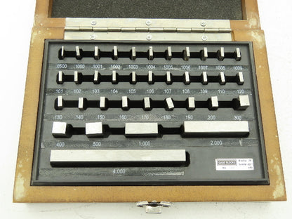 SPI 7251 Rectangular Steel Gage 36 Block Set .0500"-4.000" Grade AS-1 Complete