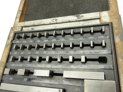 SPI 7301 Grade AS-1 Rectangle Steel Gage 36 Block Set .050-4.00"  -Missing .300"