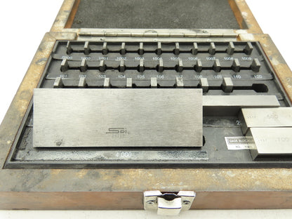 SPI 7301 Grade AS-1 Rectangle Steel Gage 36 Block Set .050-4.00"  -Missing .300"