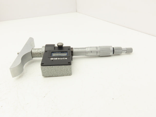 Fowler 54-922-006 Digitrix Digital Depth Gage Micrometer 0-6" Range 4" Base