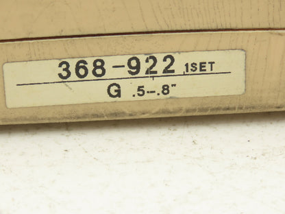 Mitutoyo 368-922 Holtest 3pt Micrometer Bore Gage .5-.65" .65-.8"  Set of 2