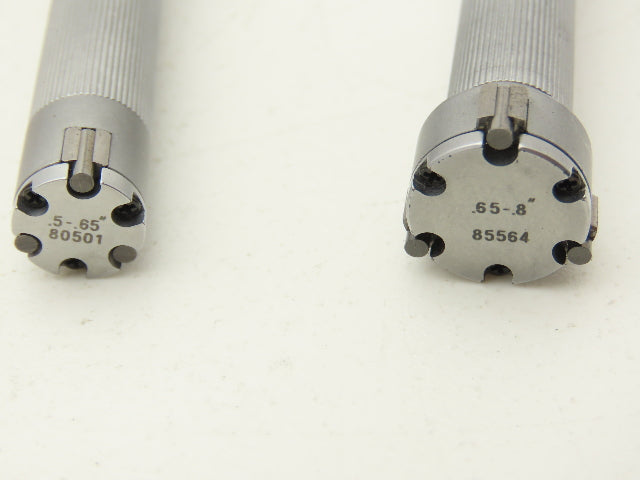 Mitutoyo 368-922 Holtest 3pt Micrometer Bore Gage .5-.65" .65-.8"  Set of 2