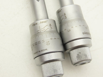 Mitutoyo 368-922 Holtest 3pt Micrometer Bore Gage .5-.65" .65-.8"  Set of 2