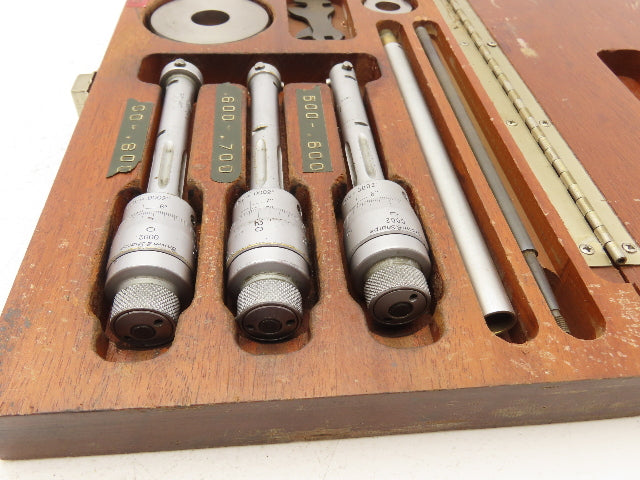 Tesa Brown & Sharpe Intrimik Holemic 3pt Micrometer Bore Gage .5"-.8"  Set of 3