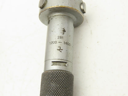 Brown & Sharpe 281 Intrimik Holemic 3pt Micrometer Bore Gage .8"-1.6"  Set of 4