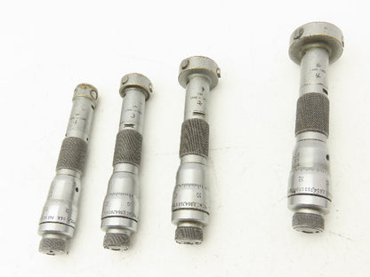 Brown & Sharpe 281 Intrimik Holemic 3pt Micrometer Bore Gage .8"-1.6"  Set of 4