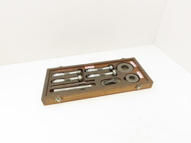 Brown & Sharpe 281 Intrimik Holemic 3pt Micrometer Bore Gage .8"-1.6"  Set of 4
