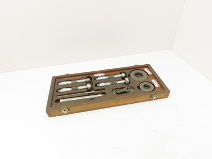 Brown & Sharpe 281 Intrimik Holemic 3pt Micrometer Bore Gage .8"-1.6"  Set of 4
