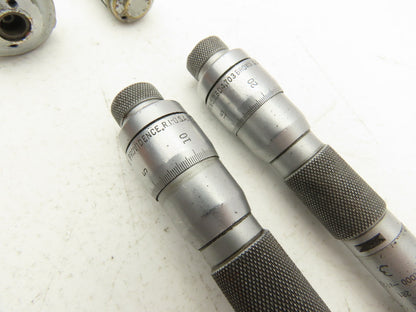 Brown & Sharpe 281 Intrimik Holemic 3pt Micrometer Bore Gage .8"-1.6"  Set of 4