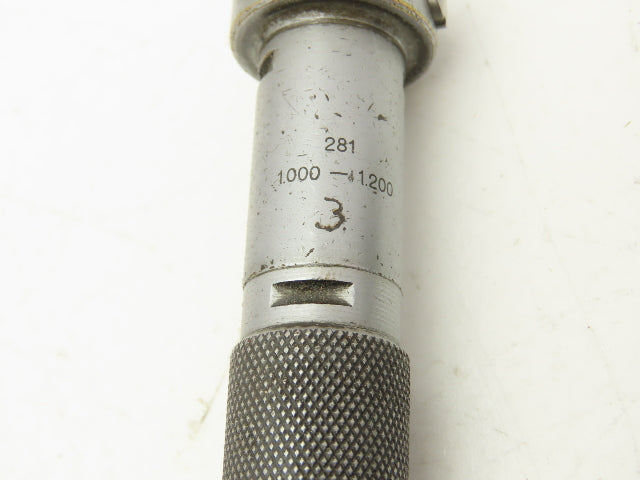 Brown & Sharpe 281 Intrimik Holemic 3pt Micrometer Bore Gage .8"-1.6"  Set of 4