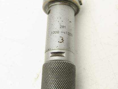 Brown & Sharpe 281 Intrimik Holemic 3pt Micrometer Bore Gage .8"-1.6"  Set of 4