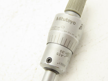 Mitutoyo 368-262 Holtest 3pt Micrometer Internal Bore Gage .350"-.425" Range