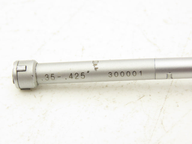 Mitutoyo 368-262 Holtest 3pt Micrometer Internal Bore Gage .350"-.425" Range