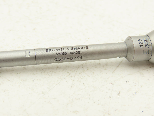 Brown & Sharpe Intrimik 3pt Micrometer Internal Bore Gage .350"-.425" Range