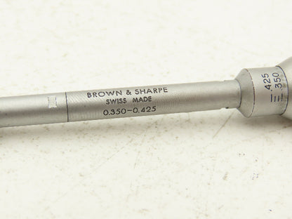 Brown & Sharpe Intrimik 3pt Micrometer Internal Bore Gage .350"-.425" Range