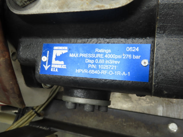 Continental HPVR-6B40 Hydraulic Power Unit 14 Gal 6GPM 4000 PSI 5Hp 230/460V