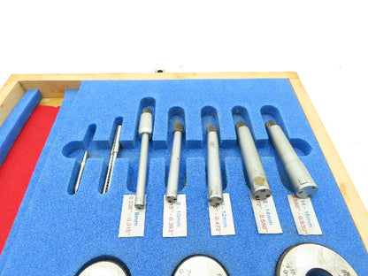 Fowler Holemike 3pt Internal Micrometer Bore Gage Head Set 6-16mm .236-.630"