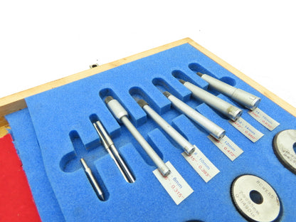 Fowler Holemike 3pt Internal Micrometer Bore Gage Head Set 6-16mm .236-.630"