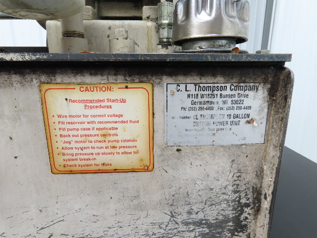 Continental HPVR-6B40 Hydraulic Power Unit 14 Gal 6GPM 4000 PSI 5Hp 230/460V