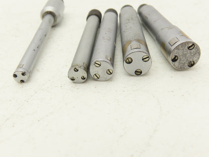 Fowler Holemike 3pt Micrometer Bore Gage Heads 6-16mm .236-.630"  Set of 5
