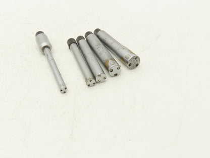 Fowler Holemike 3pt Micrometer Bore Gage Heads 6-16mm .236-.630"  Set of 5