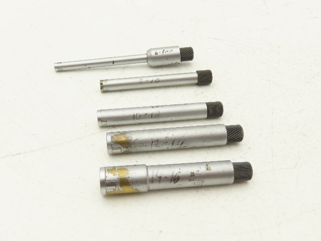 Fowler Holemike 3pt Micrometer Bore Gage Heads 6-16mm .236-.630"  Set of 5