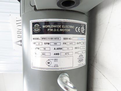 Worldwide Electric WPMDC2-18-180V-145TCB DC Motor 2Hp 1800rpm 180VDC 145TC TEFC