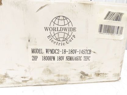 Worldwide Electric WPMDC2-18-180V-145TCB DC Motor 2Hp 1800rpm 180VDC 145TC TEFC