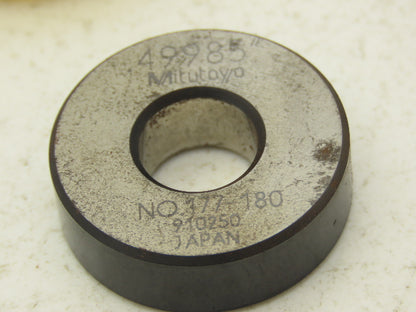 Mitutoyo 177 Holtest Bore Gage Steel Setting Rings .35" .50" .65" .80"  Lot of 4