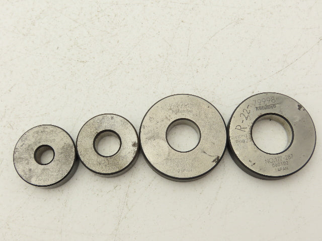 Mitutoyo 177 Holtest Bore Gage Steel Setting Rings .35" .50" .65" .80"  Lot of 4