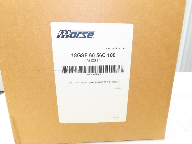 Morse MJ0319 BX Worm Gearbox 60:1 Reducer 0.34Hp 29rpm 56C Hollow
