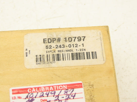Fowler 52-243-012-1 Inside Micrometer Bore Gage 1-2" Range Extension Rod