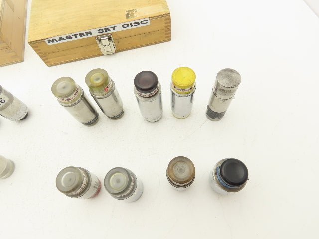 Mitchell Master Setting Disc Gage Inches Micrometer Calibration Mixed Lot of 22