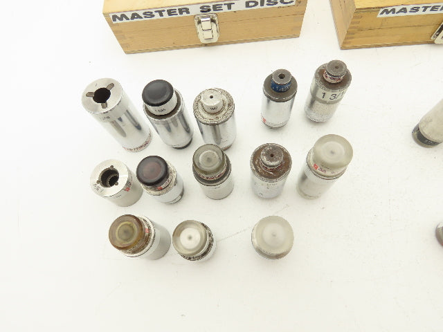 Mitchell Master Setting Disc Gage Inches Micrometer Calibration Mixed Lot of 22