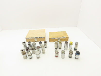 Mitchell Master Setting Disc Gage Inches Micrometer Calibration Mixed Lot of 22