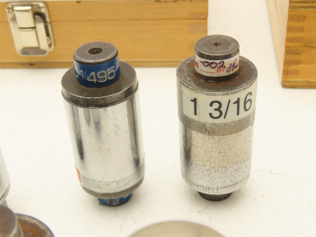 Mitchell Master Setting Disc Gage Inches Micrometer Calibration Mixed Lot of 22