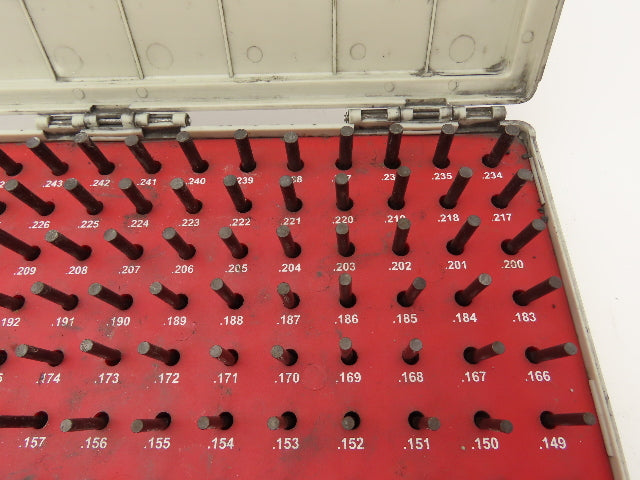 Vermont Gage 901200400 Steel Pin Gauge Set .061"-.250" Class ZZ  -Missing 4pcs-