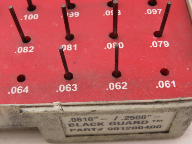 Vermont Gage 901200400 Steel Pin Gauge Set .061"-.250" Class ZZ  -Missing 4pcs-