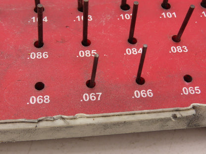 Vermont Gage 901200400 Steel Pin Gauge Set .061"-.250" Class ZZ  -Missing 4pcs-