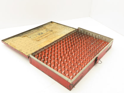 Vermont Gage Steel Pin Gauge Set .061"-.250" Class ZZ Steel Case  -Missing 1pc-