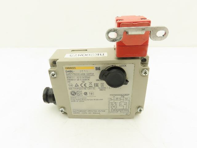 Omron D4BL-2DRG Solenoid Interlock Safety Door Switch 24VDC With Straight Latch