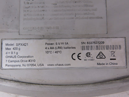 Scout SPX421 Precision Digital Balance Scale 420g  -Missing 2 feet