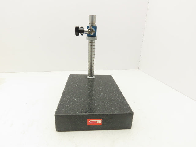 SPI 54-253-0  12x8x2" Granite Plate Comparator Indicator Stand Mount 10"Post