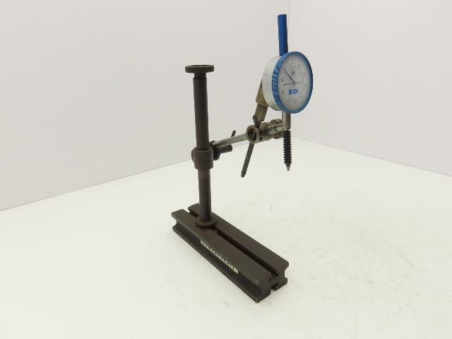 Dial Indicator Stand Adjustable T-Slot 9" Post Height 0-1" Fowler Gage .001"