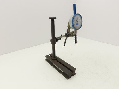 Dial Indicator Stand Adjustable T-Slot 9" Post Height 0-1" Fowler Gage .001"