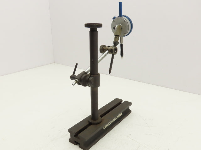 Dial Indicator Stand Adjustable T-Slot 9" Post Height 0-1" Fowler Gage .001"