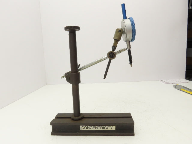 Dial Indicator Stand Adjustable T-Slot 9" Post Height 0-1" Fowler Gage .001"