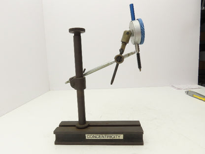 Dial Indicator Stand Adjustable T-Slot 9" Post Height 0-1" Fowler Gage .001"